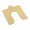 Peel-off shims hard brass or stainless steel